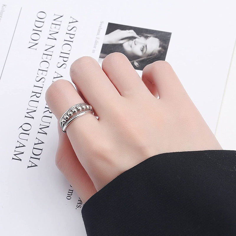 Ring met polkadot kralen