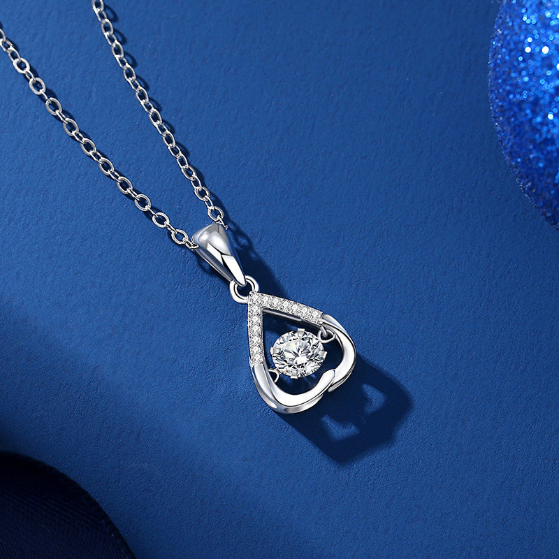 Sprankelende zirkonia hart ketting