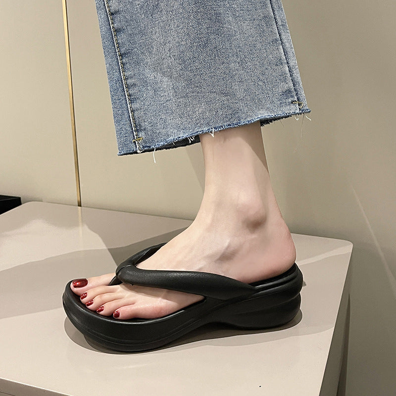 Teenslippers met dikke bodem