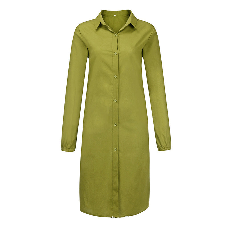 Casual overhemdjurk van puur katoen voor dames