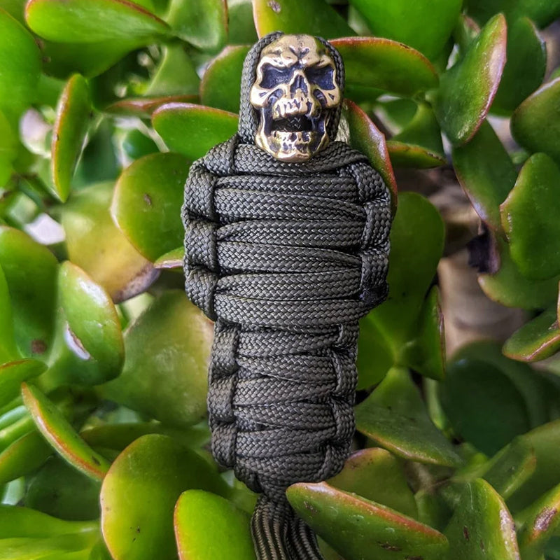 Paracord Sleutelhanger Mummie Messing Schedel