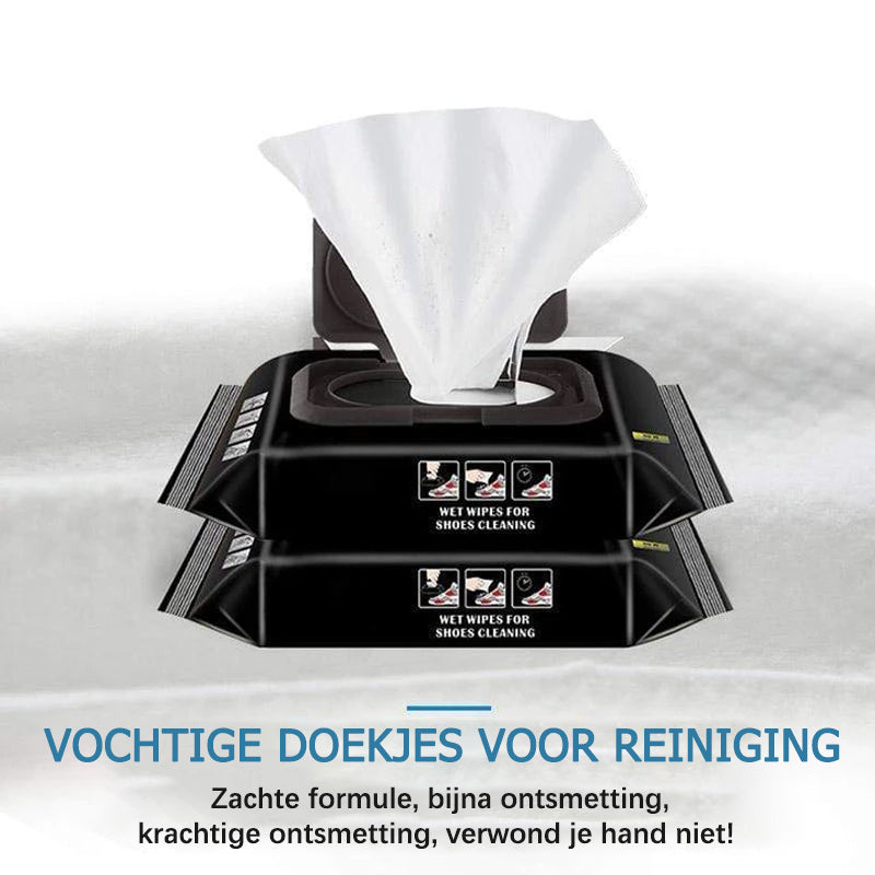 Professionele poetsschoenen vochtige doekjes