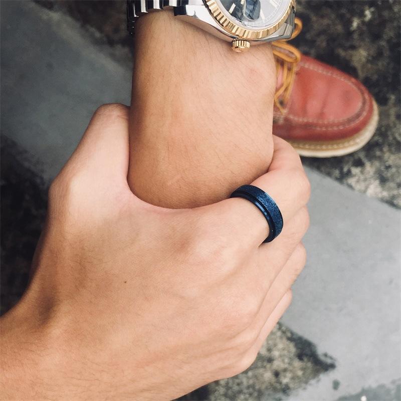 Gezandstraalde Draaiende Fidget Ring