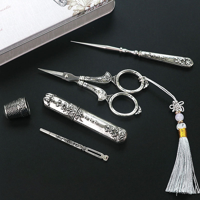 Europese antieke vintage naai dozen set