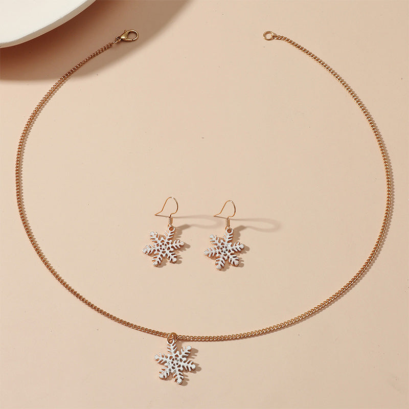 Kerstmis epoxy oorbel ketting sets
