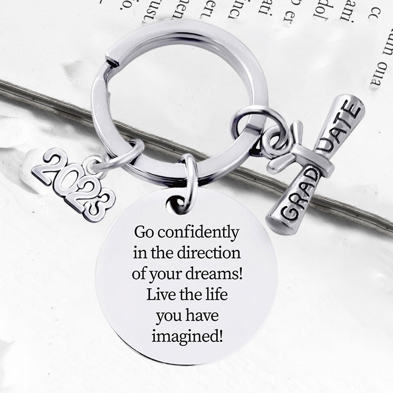 2023 Afstudeer Seisoen metalen sleutelhanger cadeau met geschenkdoos