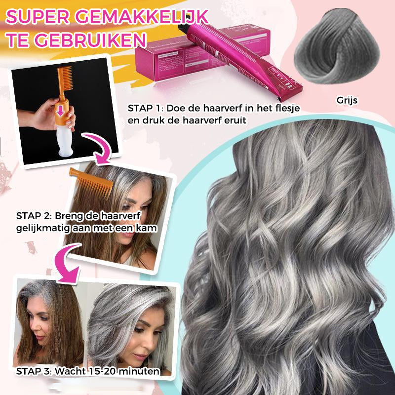 DIY Haarkleuring Kit (Haarverf + Fles Met Kam)