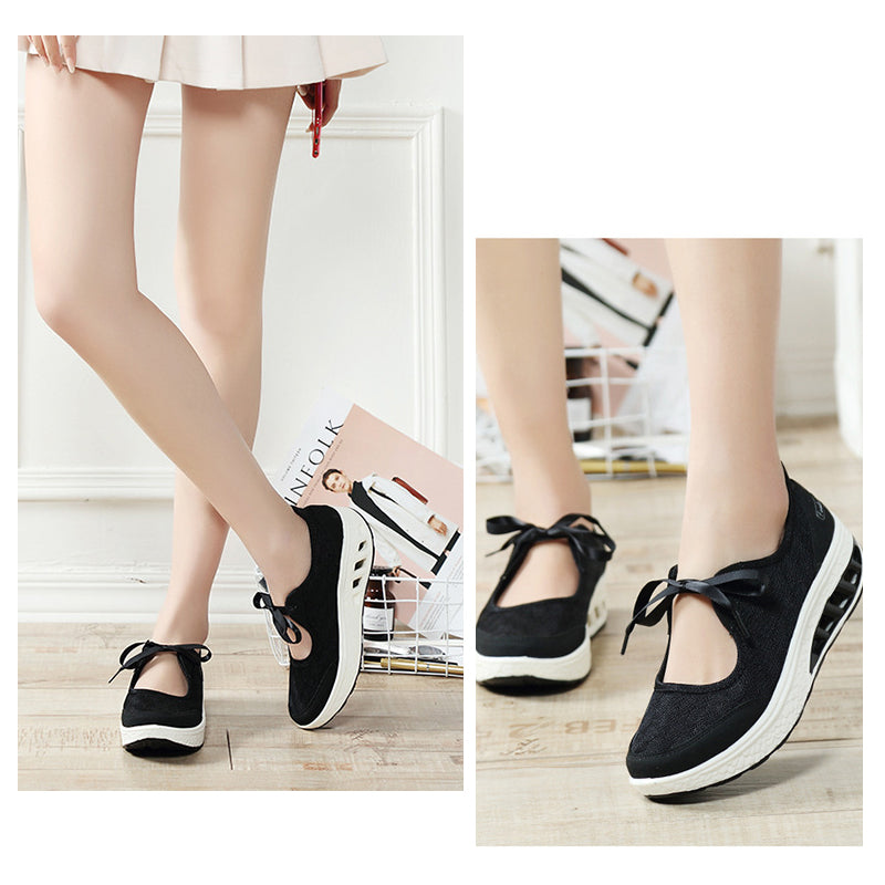Dames lente schoenen slip op platform