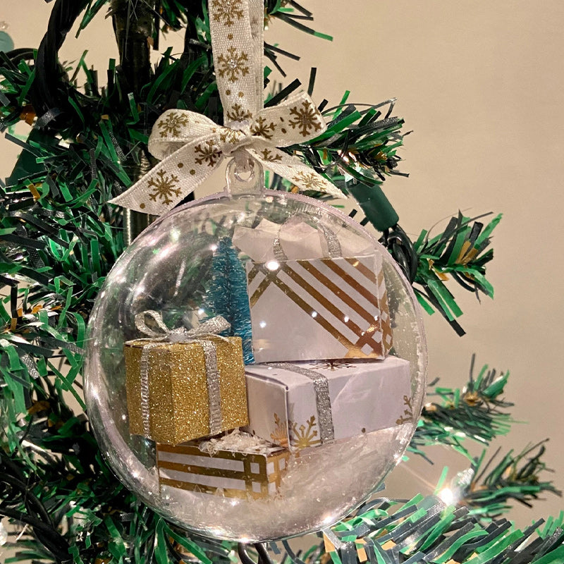 Kerstboom decoratie transparante bal