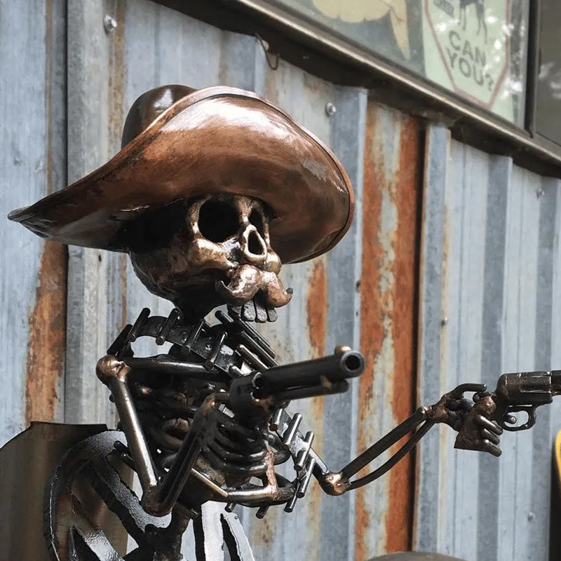 Cowboy Schedel Gunslinger Hood Ornament