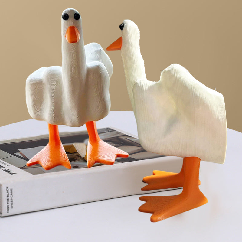 Middelvinger Eend Hars Ornament