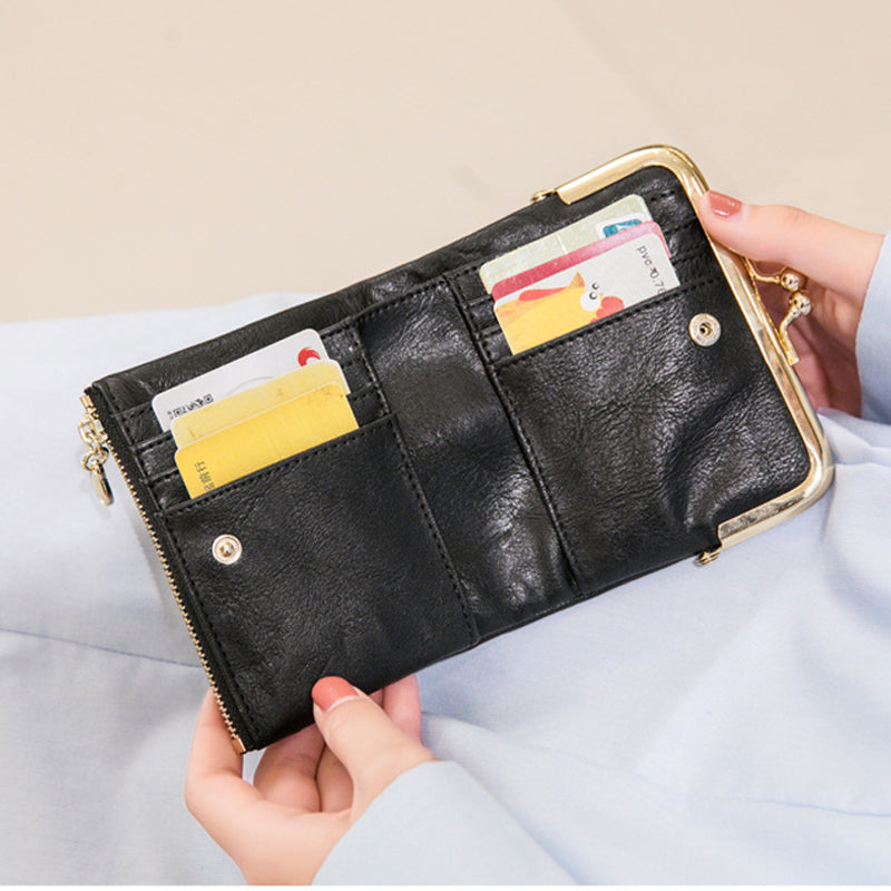 Mini Fashion dames vierkante korte portemonnee