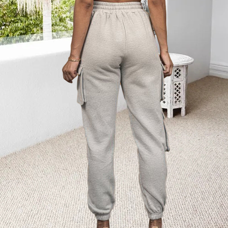 Casual joggingbroek en tanktoppak in effen kleur