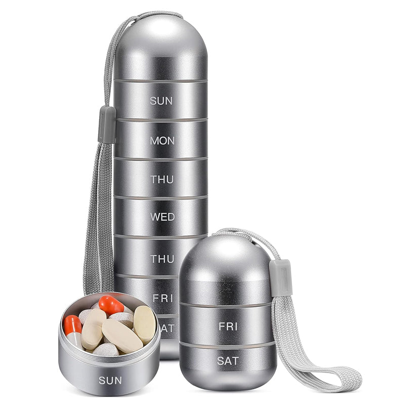 7 dagen draagbare pillendoos voor op reis