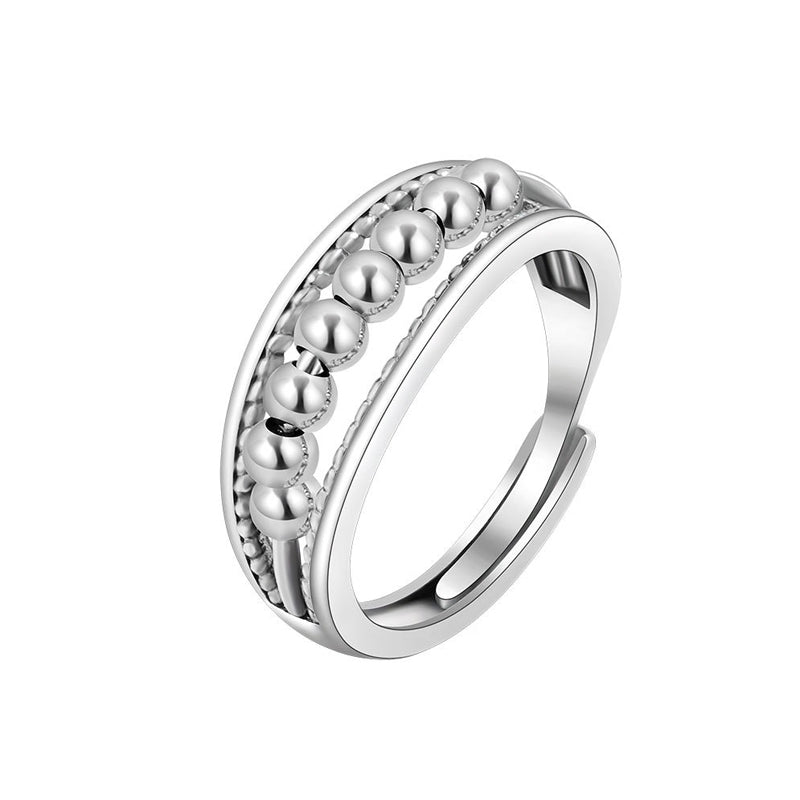 Ring met polkadot kralen