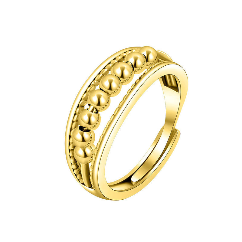 Ring met polkadot kralen