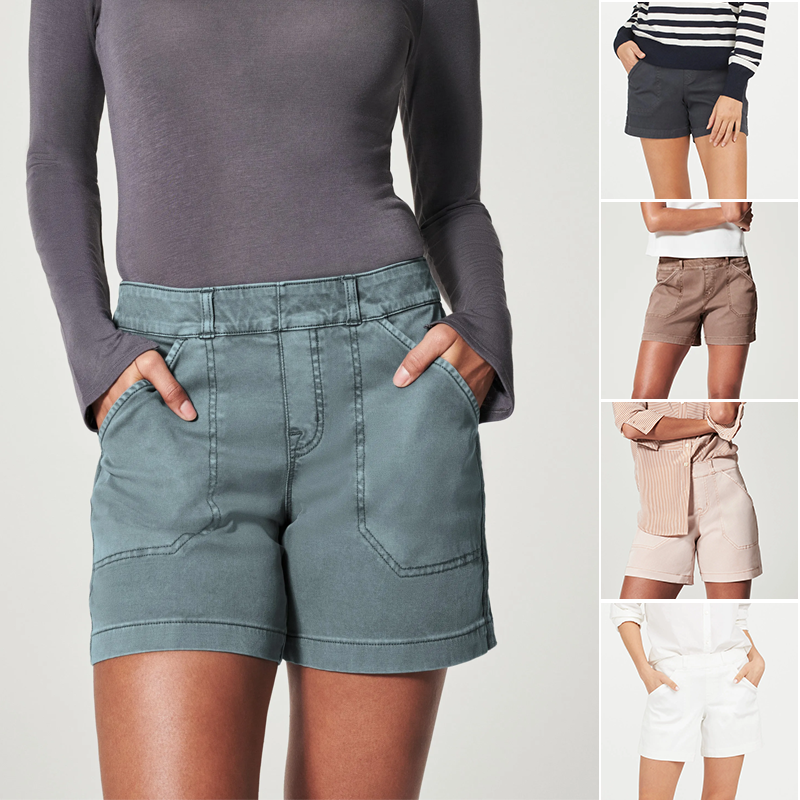 Damesshort van stretchtwill