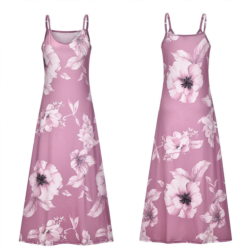 Maxi-jurk met bohemien mouwen en bloemenprint