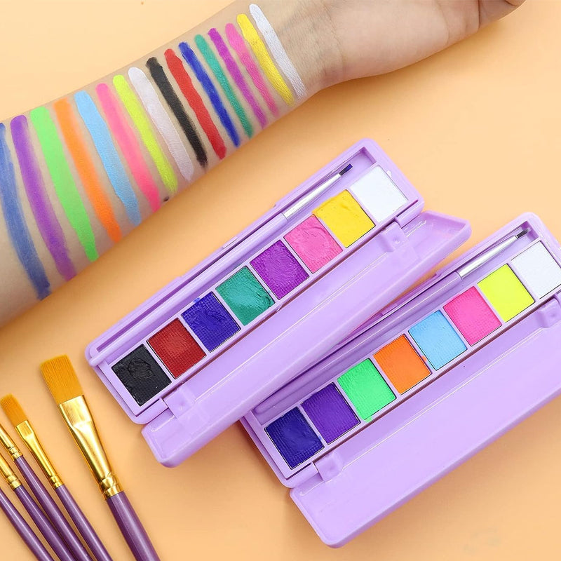 In water oplosbaar fluorescerend make-uppalet