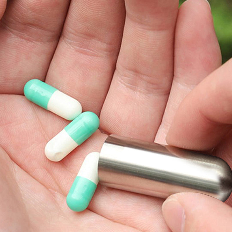 Pillendoosje van roestvrij staal