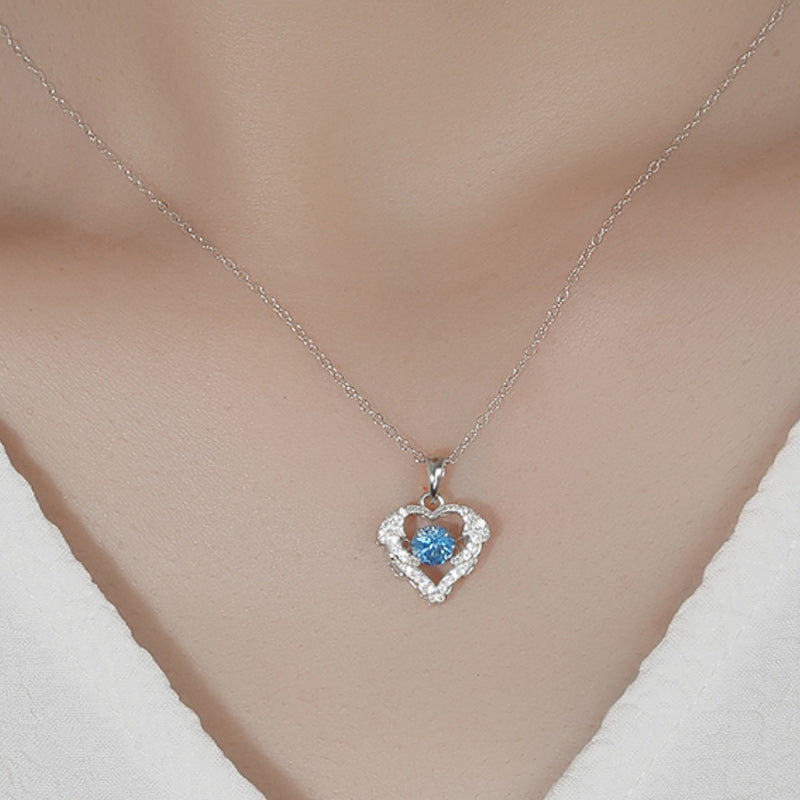 Sprankelende zirkonia hart ketting