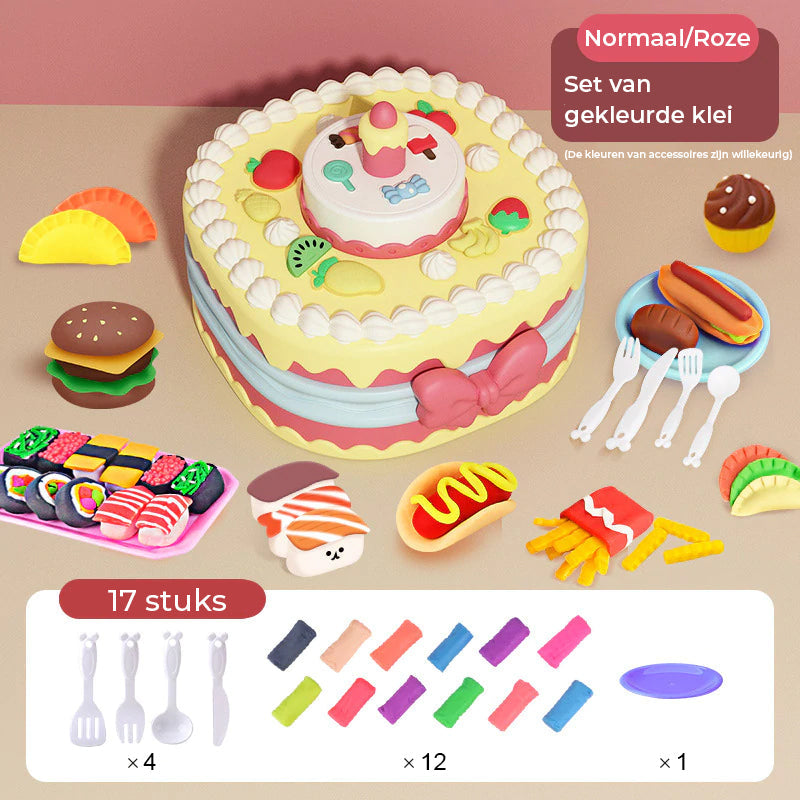 Gekleurde Klei Taart Set