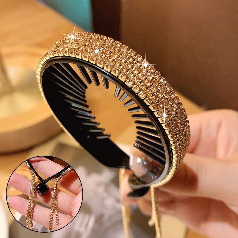 Elegante Hoofdtooi Met Strass Pom Pom
