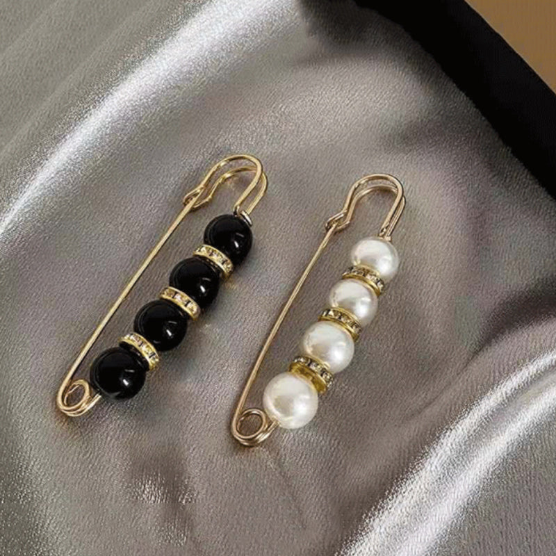 Fancy strass parels veiligheidsspeld broche
