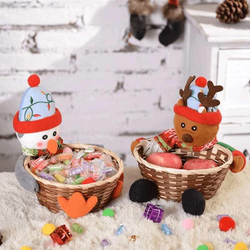 Kerst Snoep Geweven Mand