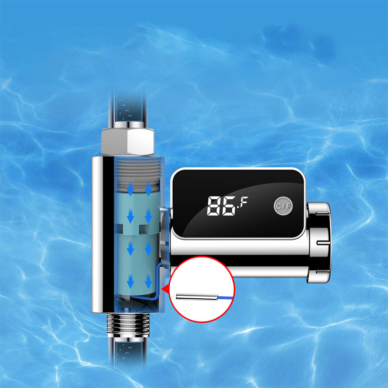 LED-watertemperatuurweergave voor douchekraan