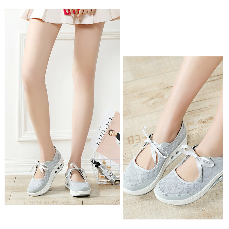 Dames lente schoenen slip op platform