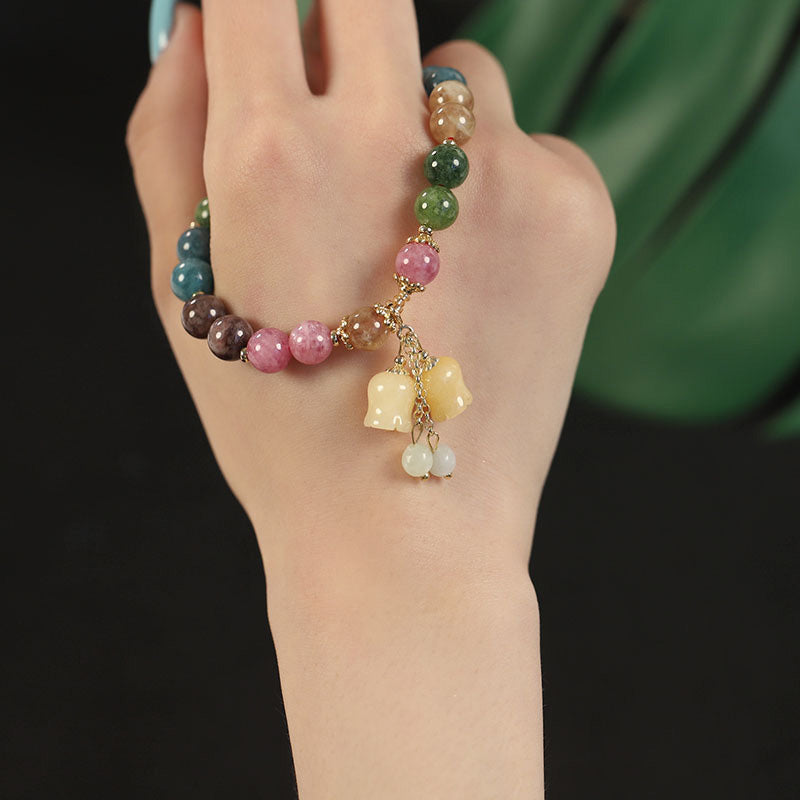 Natuurlijk gekleurde toermalijn armband