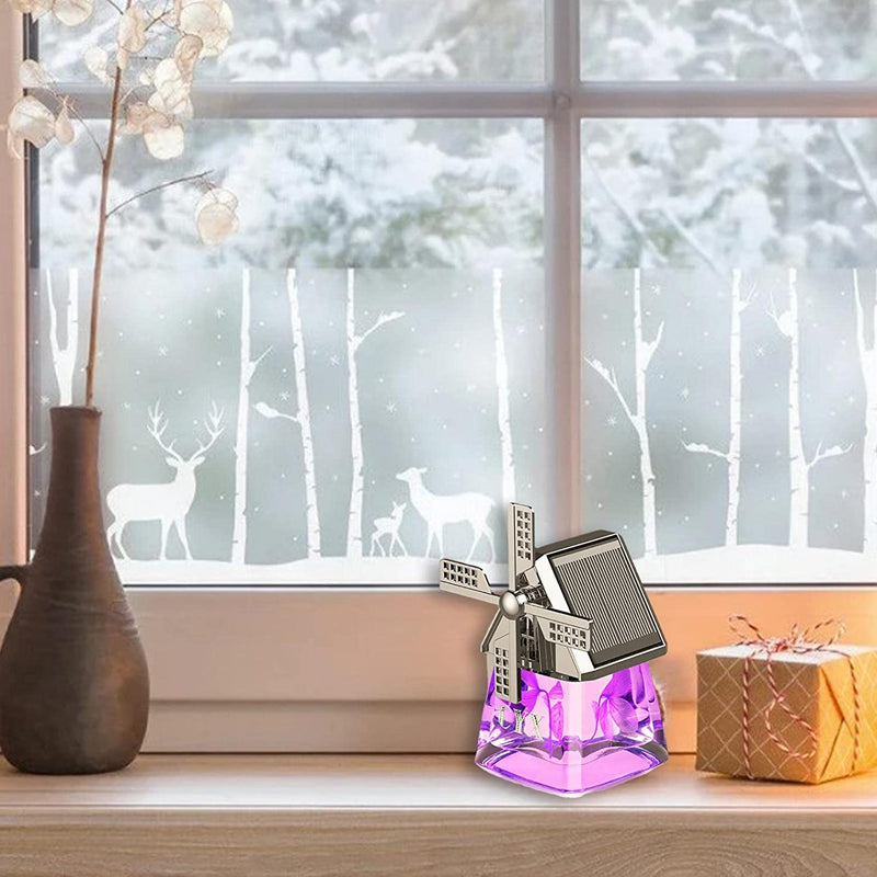 Windmill Solar Energy Rotating Aromatherapy Car Air Freshener