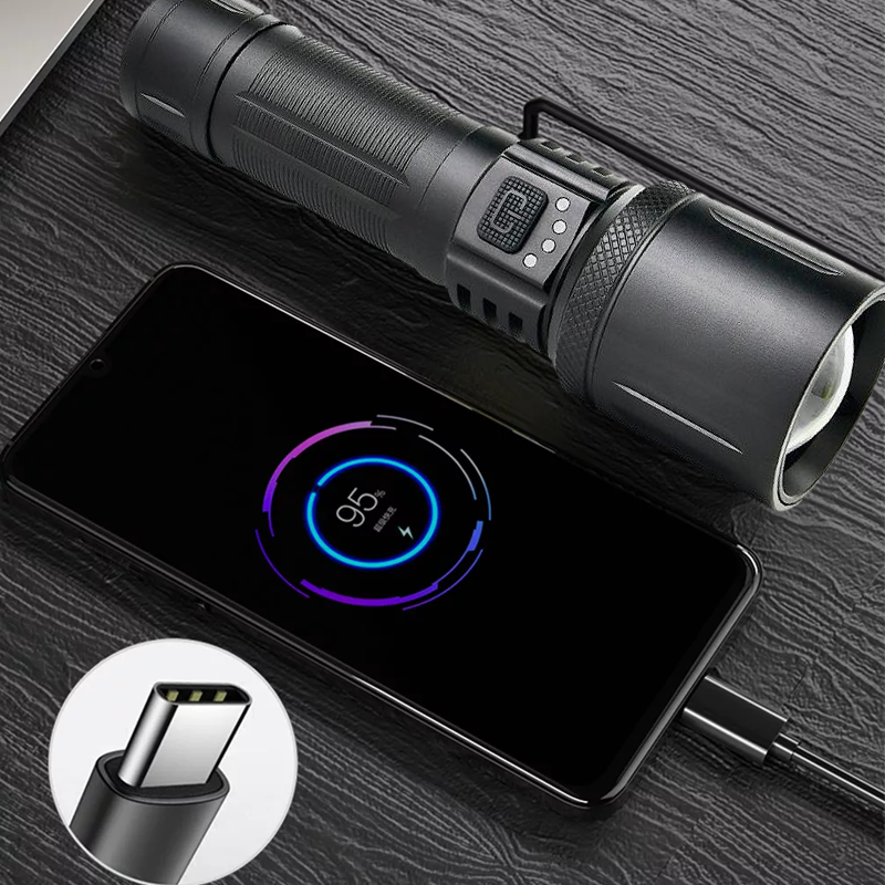 Ultraheldere waterdichte laserzaklamp voor buiten