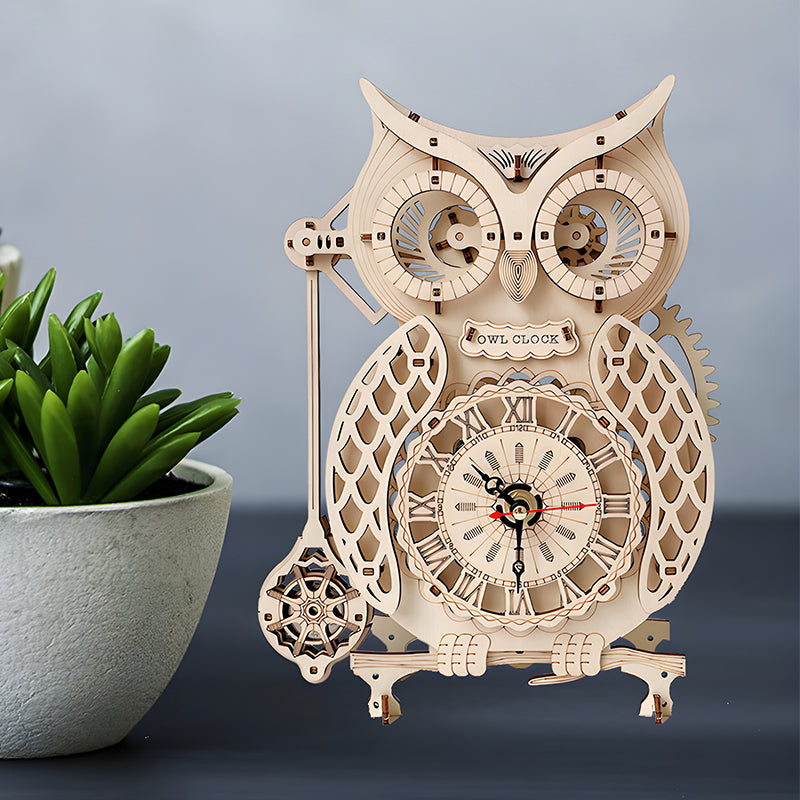 Houten Uil-puzzelset