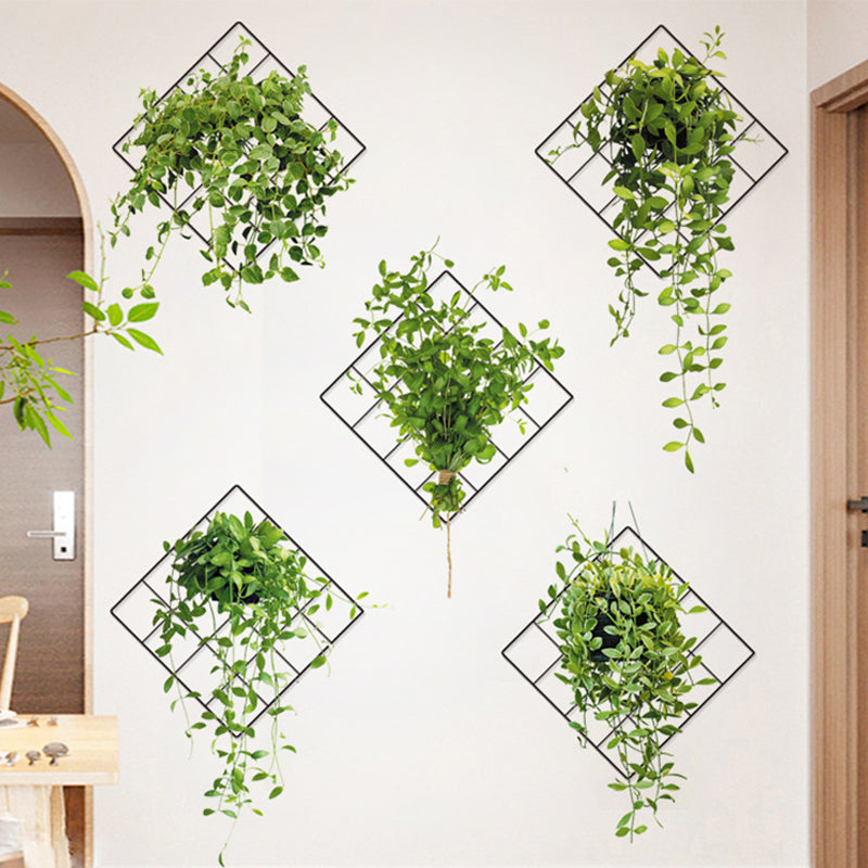 Groene plant 3D zelfklevende muursticker