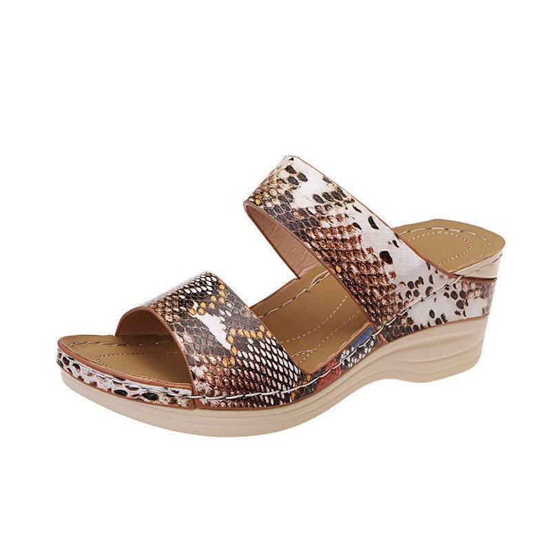 Casual sandalen met dierenprint voor dames