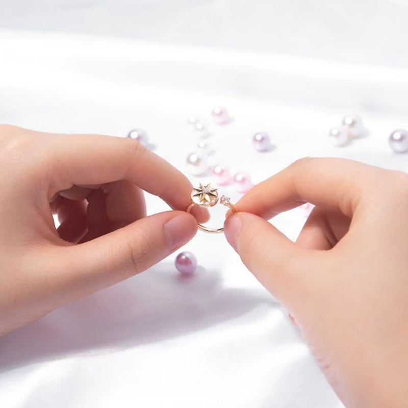 Achtpuntige ster wervelende ring