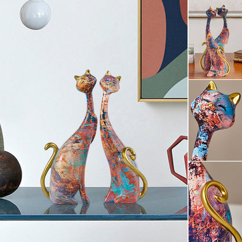 Kat Lover Standbeeld Ornament Artistiek Creatief Cadeau
