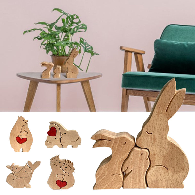 Moederdag dier houten ornament