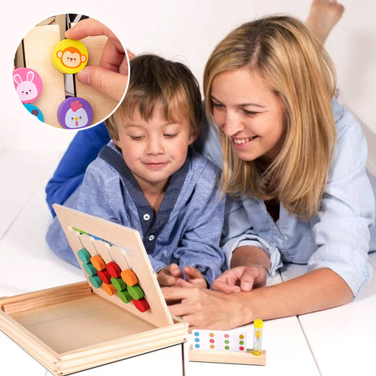Houten 2-zijdige glijdende logische puzzel