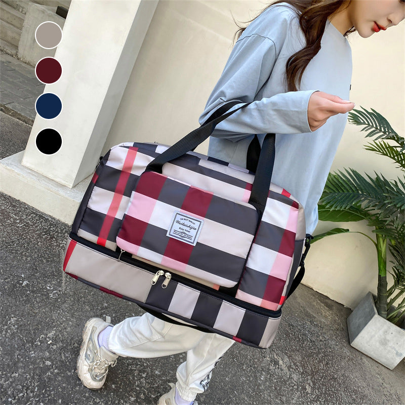 Opvouwbare reistas met droge/natte scheiding