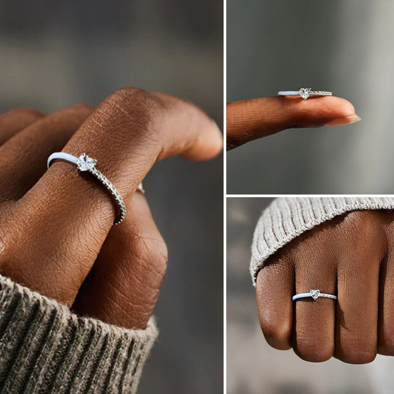 Aan mijn dochter - Gesneden Halve Emaille Ring