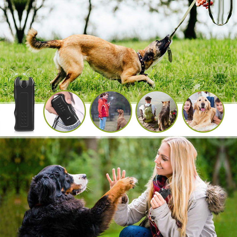 Handbediende blafcontrole Lichtgevende ultrasone dierenverjager