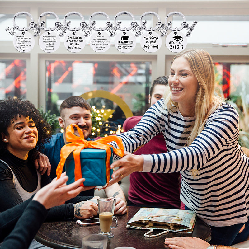 2023 Afstudeer Seisoen metalen sleutelhanger cadeau met geschenkdoos