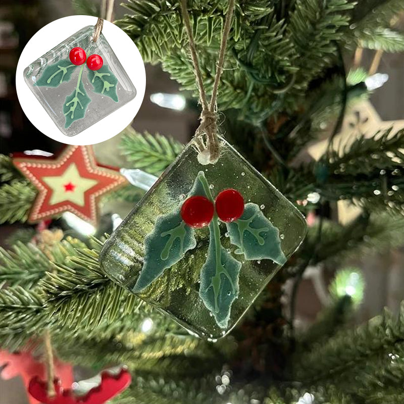Gesmolten glazen kerstboomversiering