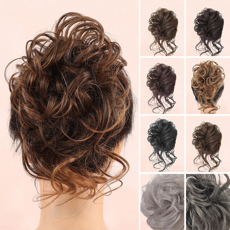 Rommelige knot haarstukjes