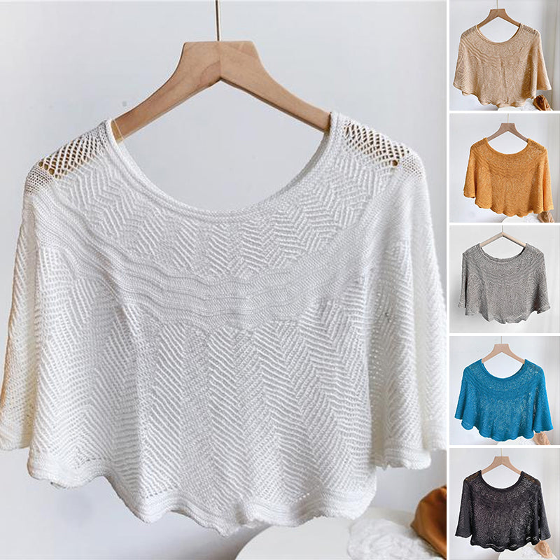 Gebreide zon werende ijszijden sjaal