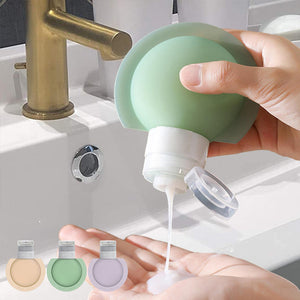 Draagbare siliconen reisfles met grote diameter