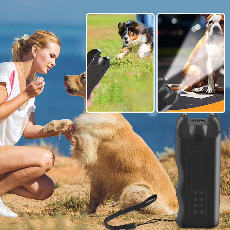 Handbediende blafcontrole Lichtgevende ultrasone dierenverjager